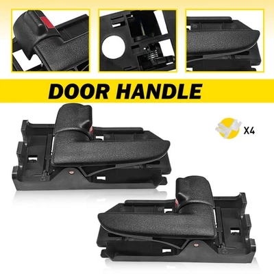 Interior Door Handle For 2004-2009 Kia Spectra 2005-09 Spectra5 Set 2 of Black - Image 1 of 4