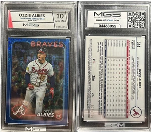 2024 Topps Series 2 Blue Shimmer /999 OZZIE ALBIES #544 MGS 10 MG015 - Picture 1 of 3