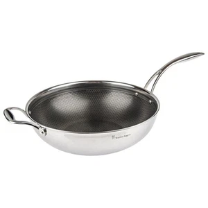 Stanley Rogers - Matrix Tri-Ply Stainless Steel and Non-Stick Wok Pan 32cm - Picture 1 of 5
