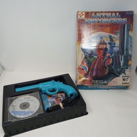 Lethal Enforcers (Sega CD) Disc, Gun, Manual, Tray, & Box SEE PICS!