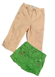 Girl's Size 7/8 Lot of orange/ white Covington Pants & Lee green denim shorts - Picture 1 of 2