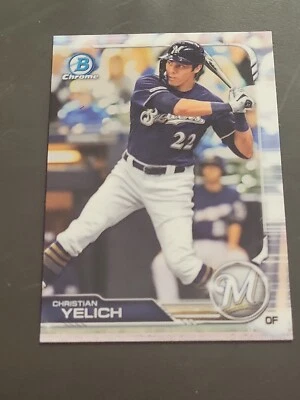 Christian Yelich 2019 Bowman Chrome #63 Milwaukee Brewers - Image 1 of 2
