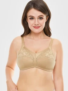 Wingslove Full Coverage Wireless Non-Padded Wireless Bra Nude, 38DD/E, Nude - Picture 1 of 8