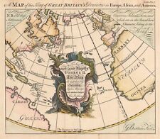 A4 Reprint of Map of Great Britains Dominions Europe Asia Africa America