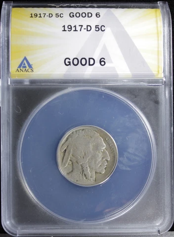 1917-D BUFFALO NICKEL ANACS G-6 (2330077) Cover