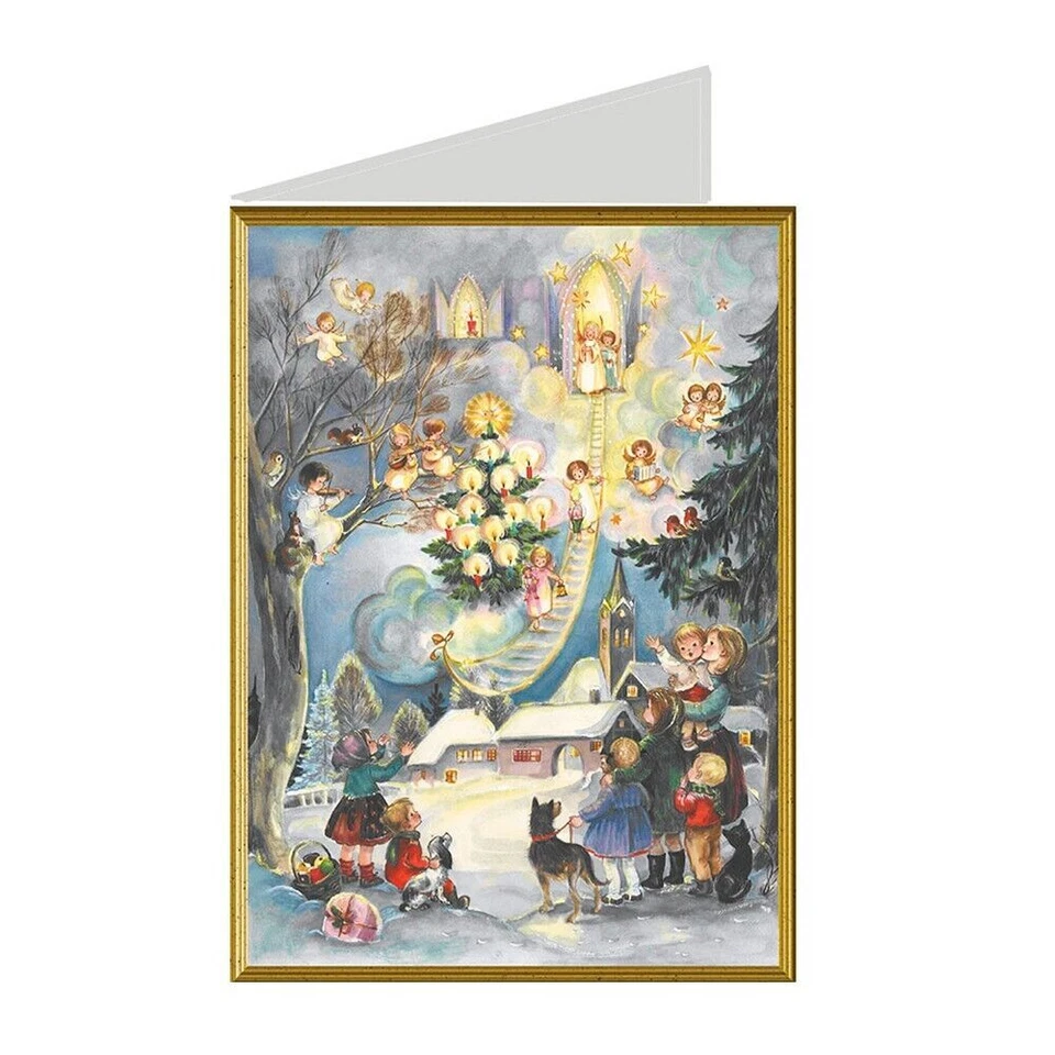 Snowscene Angels Richard Sellmer Christmas Card 105 x 155 mm with envelope - Image 1 of 1