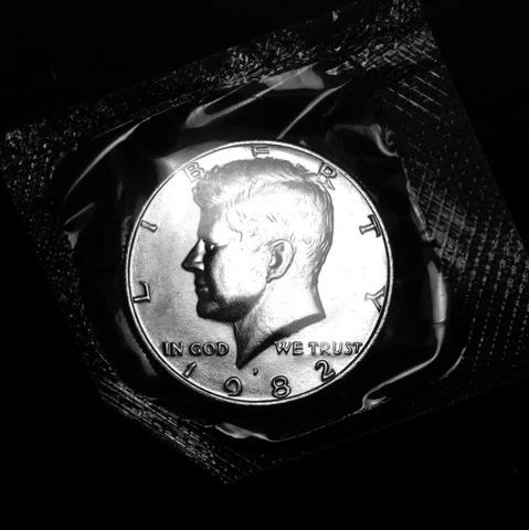 1982 P Kennedy Half Dollar from Original Souvenir Mint Set Cover