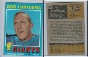 1971 Topps Football, #241 Bob Lurtsema, New York Giants - Picture 1 of 1