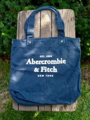 bolso de la compra abercrombie & fitch tote algodón azul Foto 1 de 3