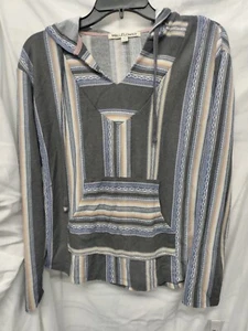 Women's Shirt, Long Sleeve, New, Wallflower, Size M, Multicolor Stripes, Hoodie - Picture 1 of 6