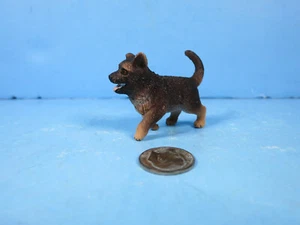 SCHLEICH-German Shepherd Puppy Dog Figurine-Black And Tan-USED - Picture 1 of 5