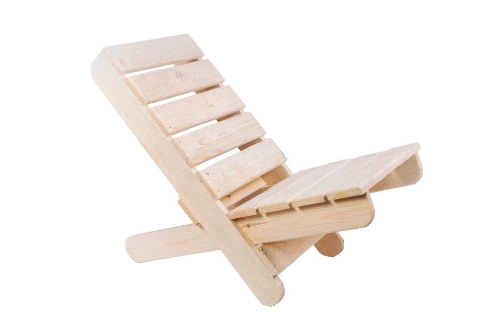 Silla plegable de madera premium de pino natural para patio, hogar o cafetería, hecha a mano Foto 1 de 4