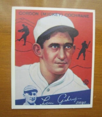1934 ГУДИ БЕЙСБОЛ ПЕРЕПЕЧАТКИ МИККИ КОКРЕЙН # 2 ДЕТРОЙТ ТИГРЫ - Изображение 1 из 4