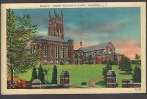 Colgate - Rochester Divinity School at Rochester NEW YORK ~ 1947 LINEN - Picture 1 of 2