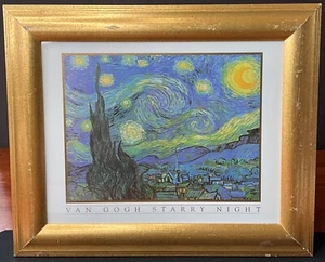 Vintage 1999 Van Gogh Starry Night Framed Print Wall Art by NorthWest Publishing - Picture 1 of 14