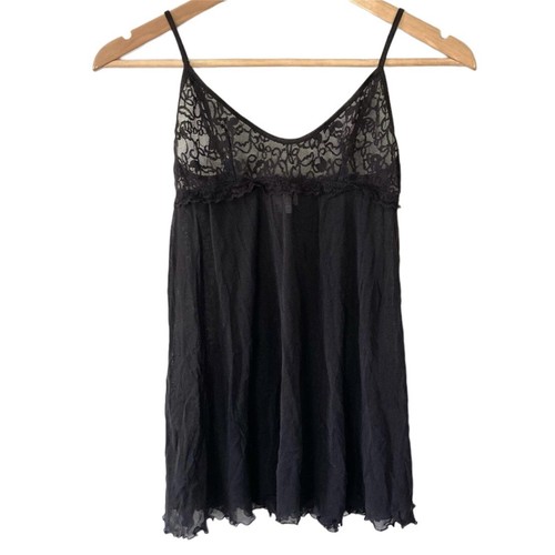UNDERCOVER Camicia da notte Victoria’s Secret Chemise pizzo lingerie slip abito nero pizzo taglia S