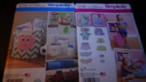 Sewing Craft Patterns Lot 2 Child Elephant w/Clothes Case & Organizers 1238 1214 - Picture 1 of 12