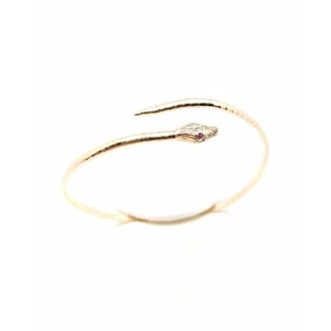 Diamond Snake Bangle Antique Art Deco 14k Old Euro Diamond & Ruby Snake Ban - Picture 1 of 10