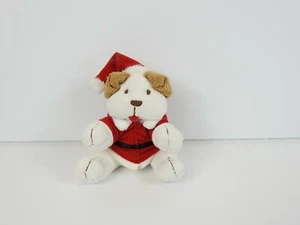 Cachorro de peluche de vacaciones de Navidad marca antigua azul marino talla única con sombrero de 6"" de alto usado en excelente estado 2004 - Imagen 1 de 7