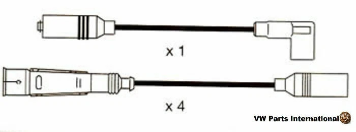 Para Seat Skoda VW Golf MK2 MK3 7mm HT Cables de encendido Calidad Hecho en el Reino Unido Alemán B... Foto 1 de 1