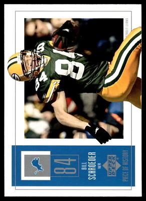 Bill Schroeder 2002 UD Piece of History Card  #38 - Image 1 of 2