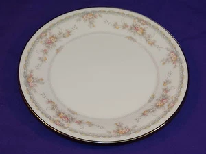 NORITAKE BONE CHINA VERANDA 3015 GESCHIRR BROTTELLER PLATINRAND - Bild 1 von 5