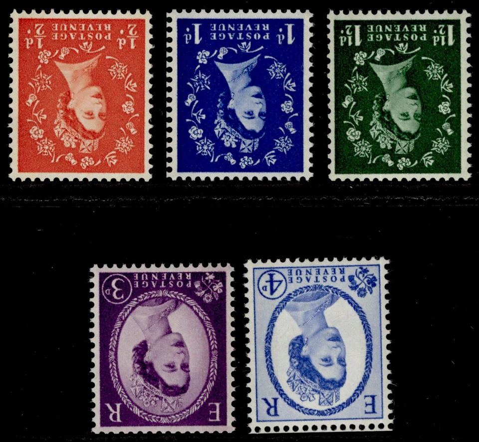 SG610Wi-616aWi, WMK INV (missing 2½d) SET, NH MINT Cat £28. WMK MULT CROWN. PHOS - Image 1 of 1