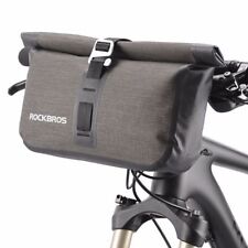 RockBros Cycling Handlebar Bag Bicycle Waterproof Bag Capacity 4-5L Black Gold