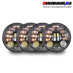 For Buick GS 455 1970-1972 Round 4pcs 5-3/4 5.75" inch LED Headlights Hi/Lo Beam - Foto 1 di 12