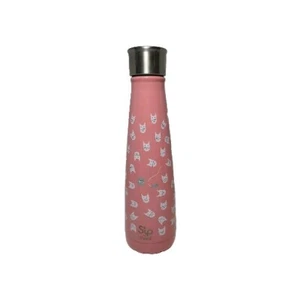 Sip by Swell Insulated Water Bottle 15oz Pink Cats Silver C1 - Picture 1 of 8