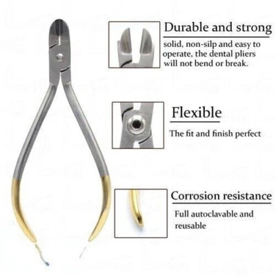 Dental Orthodontic Pliers Ligature Cutter To Cut Ligature Wire Stainless Steel - Image 1 of 4