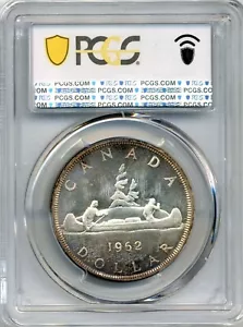 1962 Canada Silver Dollar - PCGS PROOF-LIKE 66, superb toning - Picture 1 of 2