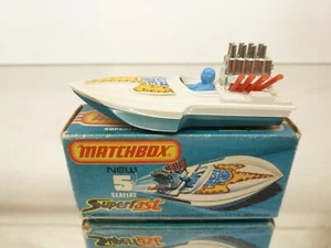 MATCHBOX SUPERFAST 5 SEAFIRE - RACE BOAT- WHITE - GOOD CONDITION IN BOX - 492 - Picture 1 of 7