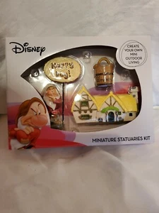 Disney 7 Dwarfs Grumpy Garden Miniature Statuaries Kit 4 Pc New In Box - Picture 1 of 6