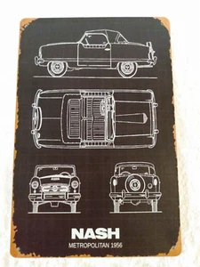 1956 Nash Metropolitan Metal Sign 12 x 8 Inches - Picture 1 of 3
