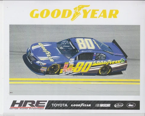 2014 JOHNNY SAUTER "GOODYEAR HATTORI RACING" #80 NASCAR NATIONWIDE POSTCARD Cover
