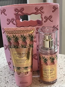 Bath & Body Works Costa Rica Pink Pineapple Sunrise Cream & Mist Each 2.5 &Bag - Picture 1 of 3