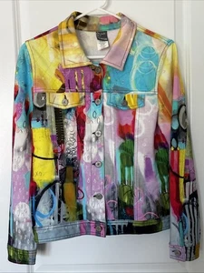 Simply Art by Dolcezza leichte lebendige abstrakte Aquarelljacke Medium - Bild 1 von 11