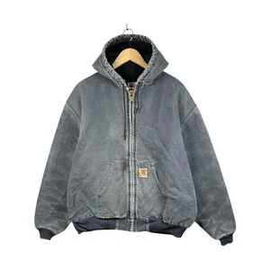 Vintage Carhartt Full Zip Workwear Jacket Gray Men's XXL - Picture 1 of 7