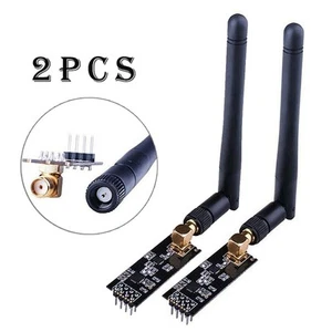 2 Set 2.4GHz NRF24l01 +PA +LNA Antenna Wireless Transceiver Communication Module - Afbeelding 1 van 2