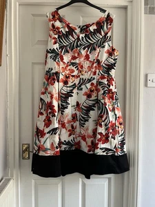 Gok Wan For TU Size 20 Fit & Flare Dress Floral Pockets And Zip - Picture 1 of 8