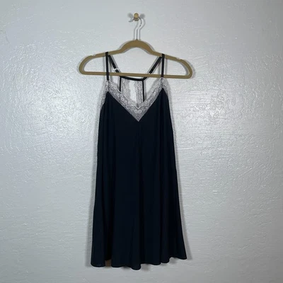 Vestido Soma Mujer L Negro Blanco Encaje Chemise Sin Mangas Coqueta Femenino Regencia Foto 1 de 4