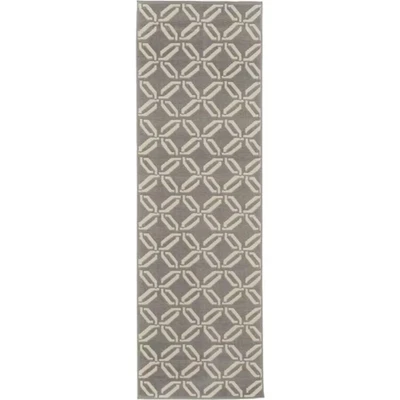 Tapete de área Jubilant cinza 2 pés X 7 pés fazenda marroquina cozinha corredor - Imagem 1 de 4