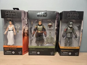 Star Wars Black Series Lot Boba Fett Princess Leia Migs Mayfeld MIB - Picture 1 of 7