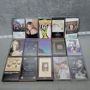 Mixed Music Cassette Lot – Bowie, Streisand, Broadway, Garth, Air Supply + (15x) - Picture 1 of 6