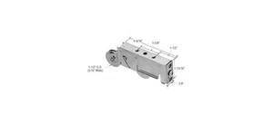 1-1/2" Tandem Stainless Steel Sliding Glass Door Roller with 7/8" Wide Housing - Picture 1 of 4