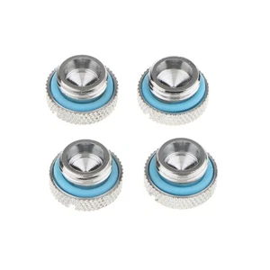 4PCS Silver Chrome G1/4" Plug Fittings for Computer Water Cooling System - Afbeelding 1 van 5