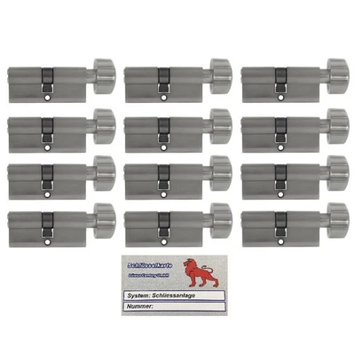 12X Cylindres Knauf 60Mm 30/30Mm +60 Clés À Profil Identique Avec Carte De Clé - Photo 1/4