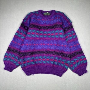 Vintage The Gold Label Designer Collection Mohair Sweater Womens Medium Purple - Picture 1 of 7