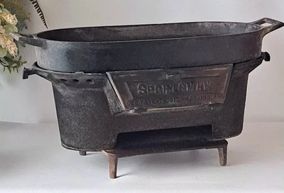 Parrilla Hibachi de hierro fundido deportiva de primera generación estufa Atlanta funciona con sartén para peces  Foto 1 de 4